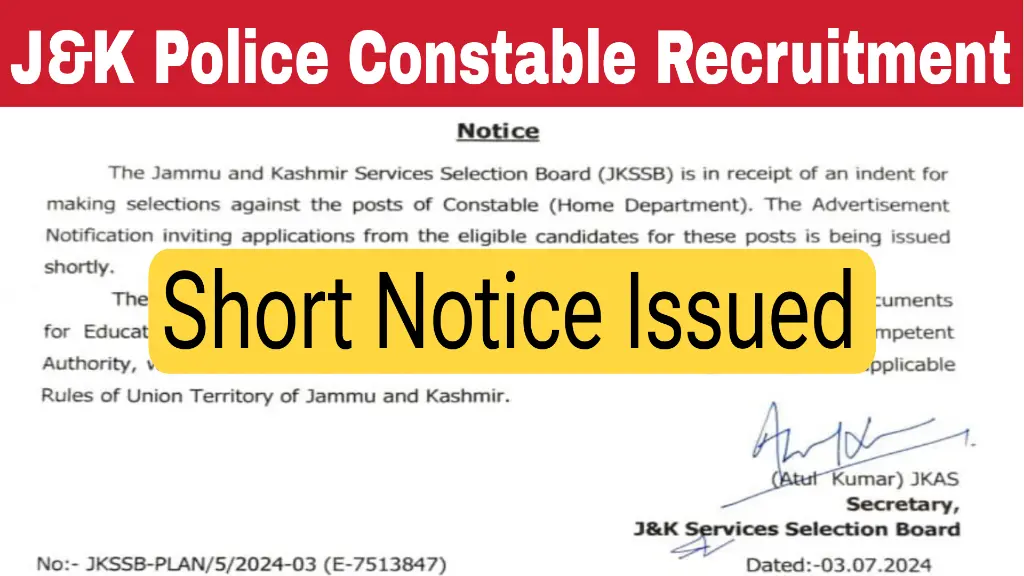 J&K Police Constable Recruitment